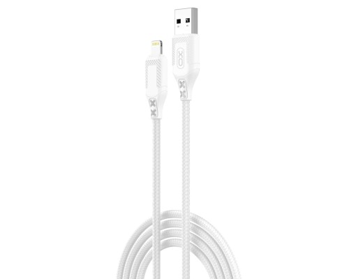 Кабель USB XO NB235 Zebra series Braided 2.4A Lightning