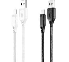 Кабель USB XO NB235 Zebra series Braided 2.4A Type C