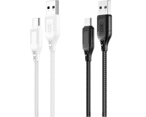 Кабель USB XO NB235 Zebra series Braided 2.4A Type C