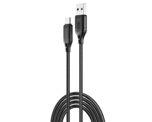 Кабель USB XO NB235 Zebra series Braided 2.4A Type C