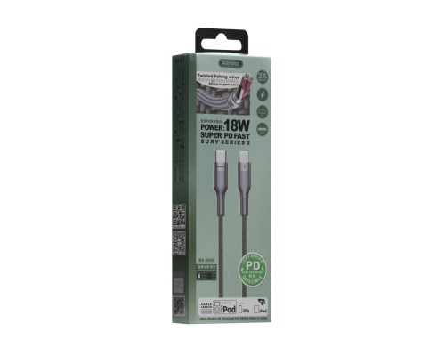Кабель USB Remax RC-009i Sury 2 PD Type-C to Lightning