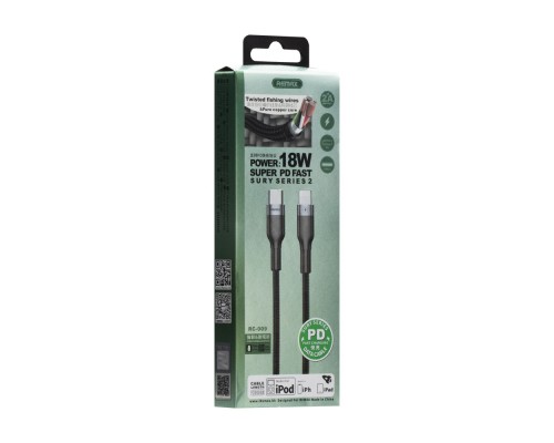 Кабель USB Remax RC-009i Sury 2 PD Type-C to Lightning