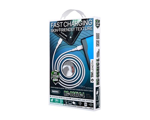 Кабель USB Remax RC-068i PD 20W Type-C to Lightning