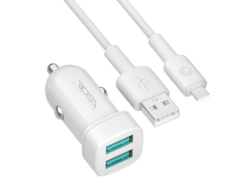 Автомобільний Зарядний Пристрій Ridea RCC-21212 Grand Type-C 2USB 2.4 A