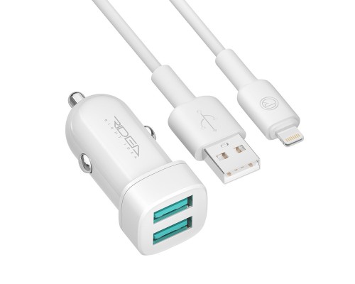 Автомобільний Зарядний Пристрій Ridea RCC-21312 Grand Lightning 2USB 2.4 A
