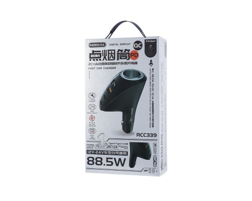 Автомобільний Зарядний Пристрій Remax RCC339 88.5W PD+QC 2C+1A