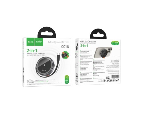 Бездротовий Зарядний Пристрій Hoco CQ18 2-in-1 15W Magnetic (iWatch)
