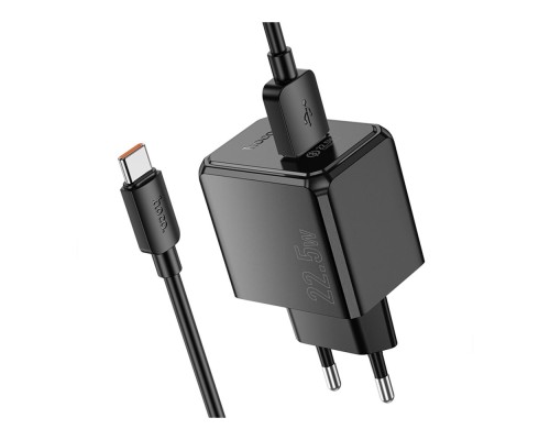 Мережевий Зарядний Пристрій Hoco CS17A 1USB Multi-Protocol 22.5W+USB to Type-C