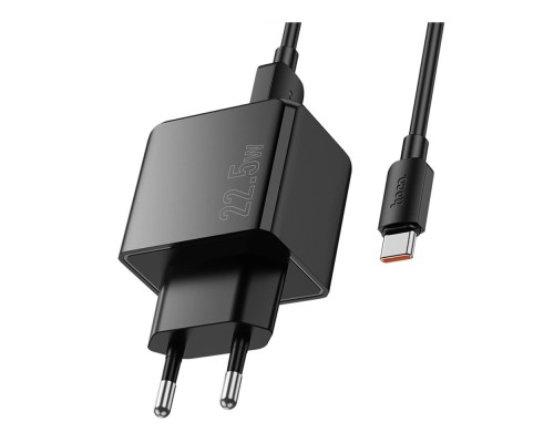 Мережевий Зарядний Пристрій Hoco CS17A 1USB Multi-Protocol 22.5W+USB to Type-C