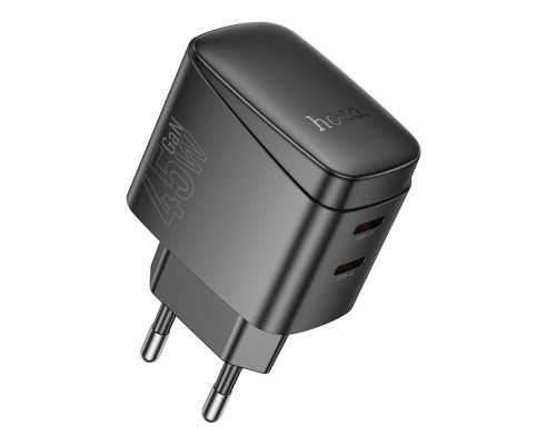 Мережевий Зарядний Пристрій Hoco CS62A 2USB-C PD/QC 45W GAN