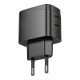 Мережевий Зарядний Пристрій Hoco CS62A 2USB-C PD/QC 45W GAN