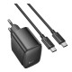 Мережевий Зарядний Пристрій Hoco CS62A 2USB-C PD/QC 45W GAN+Type-C to Type-C