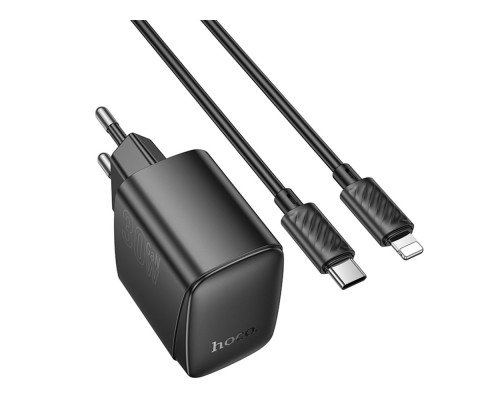 Мережевий Зарядний Пристрій Hoco CS61A 1USB/1USB-C PD/QC 30W+Type-C to Lightning
