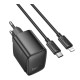 Мережевий Зарядний Пристрій Hoco CS61A 1USB/1USB-C PD/QC 30W+Type-C to Lightning