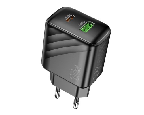 Мережевий Зарядний Пристрій Hoco CS25A 1USB-C/1USB PD/QC 20W