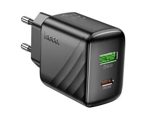 Мережевий Зарядний Пристрій Hoco CS25A 1USB-C/1USB PD/QC 20W