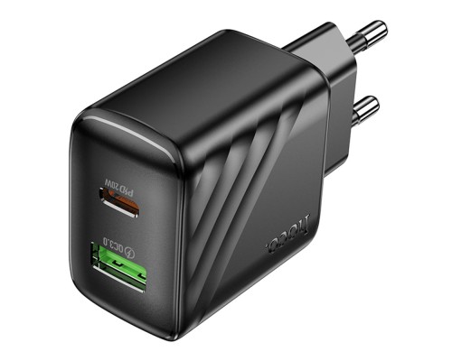 Мережевий Зарядний Пристрій Hoco CS25A 1USB-C/1USB PD/QC 20W