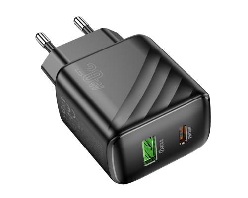 Мережевий Зарядний Пристрій Hoco CS25A 1USB-C/1USB PD/QC 20W