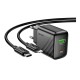 Мережевий Зарядний Пристрій Hoco CS25A 1USB-C/1USB PD/QC 20W+Type-C to Lightning