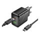 Мережевий Зарядний Пристрій Hoco CS25A 1USB-C/1USB PD/QC 20W+Type-C to Type-C