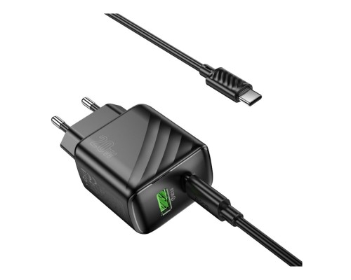 Мережевий Зарядний Пристрій Hoco CS25A 1USB-C/1USB PD/QC 20W+Type-C to Type-C