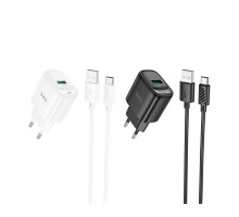 Мережевий Зарядний Пристрій Hoco C140A 1USB QC 18W+USB to Type-C