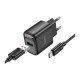 Мережевий Зарядний Пристрій Hoco C140A 1USB QC 18W+USB to Type-C