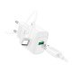 Мережевий Зарядний Пристрій Hoco C140A 1USB QC 18W+USB to Type-C