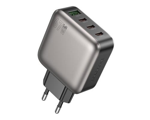 Мережевий Зарядний Пристрій Borofone BAS57A 3USB-C/1USB PD/QC 67W GAN