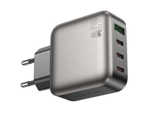 Мережевий Зарядний Пристрій Borofone BAS57A 3USB-C/1USB PD/QC 67W GAN