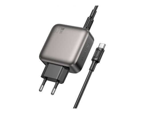 Мережевий Зарядний Пристрій Borofone BAS57A 3USB-C/1USB PD/QC 67W GAN+Type-C to Type-C