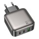 Мережевий Зарядний Пристрій Borofone BAS56A 2USB-C/1USB QC/PD 45W GAN