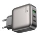 Мережевий Зарядний Пристрій Borofone BAS56A 2USB-C/1USB QC/PD 45W GAN