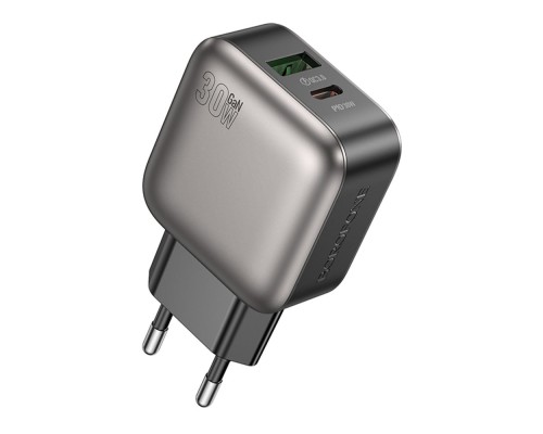 Мережевий Зарядний Пристрій Borofone BAS55A 1USB-C/1USB PD/QC 30W GAN