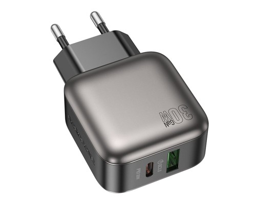 Мережевий Зарядний Пристрій Borofone BAS55A 1USB-C/1USB PD/QC 30W GAN