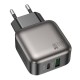 Мережевий Зарядний Пристрій Borofone BAS55A 1USB-C/1USB PD/QC 30W GAN