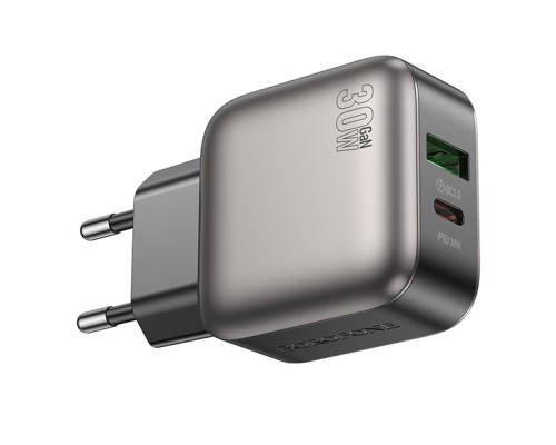 Мережевий Зарядний Пристрій Borofone BAS55A 1USB-C/1USB PD/QC 30W GAN