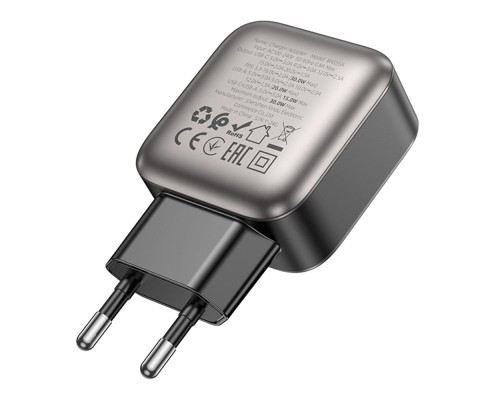 Мережевий Зарядний Пристрій Borofone BAS55A 1USB-C/1USB PD/QC 30W GAN