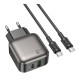 Мережевий Зарядний Пристрій Borofone BAS55A 1USB-C/1USB PD/QC 30W GAN+Type-C to Type-C