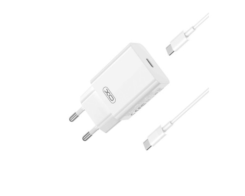 Мережевий Зарядний Пристрій XO L126 1USB-C PD/QC 20W+Type-C to Type-C