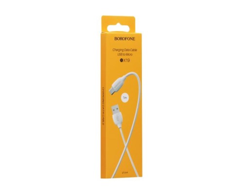 Кабель USB Borofone BX19 Benefit Micro М'ята упаковка