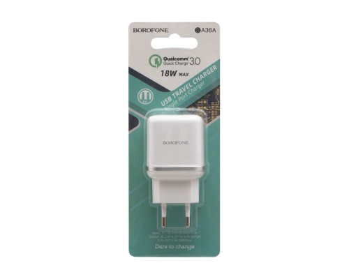 Мережевий Зарядний Пристрій Borofone BA36A QC3.0