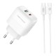 Мережевий Зарядний Пристрій XO L137 1USB-C/1USB PD/QC 20W+Type-C to Type-C New Logo
