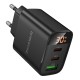 Мережевий Зарядний Пристрій Borofone BA98A 2USB-C/1USB PD/QC 30W Led Display