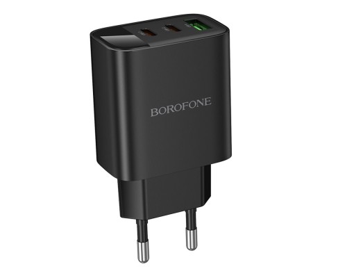 Мережевий Зарядний Пристрій Borofone BA98A 2USB-C/1USB PD/QC 30W Led Display