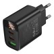 Мережевий Зарядний Пристрій Borofone BA98A 2USB-C/1USB PD/QC 30W Led Display