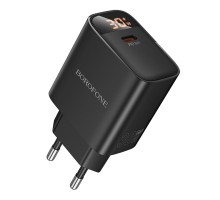 Мережевий Зарядний Пристрій Borofone BA97A 1USB-C PD/QC 30W Led Display