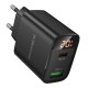 Мережевий Зарядний Пристрій Borofone BA96A 1USB-C/1USB PD/QC 20W Led Display