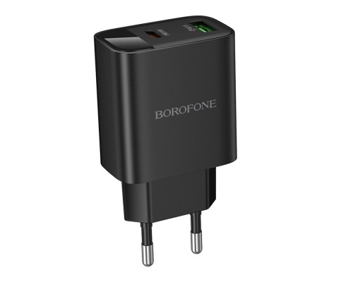 Мережевий Зарядний Пристрій Borofone BA96A 1USB-C/1USB PD/QC 20W Led Display