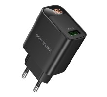 Мережевий Зарядний Пристрій Borofone BA95A 1USB QC 18W Led Display